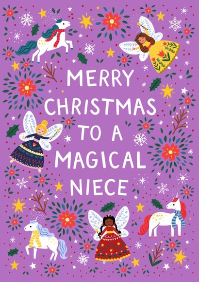 Cute Christmas Card - Magical Niece created by Pear Tree Press