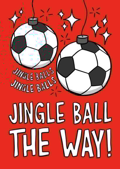 Fun Christmas Card - Football - Jingle Ball The Way! created by TeePee Creations