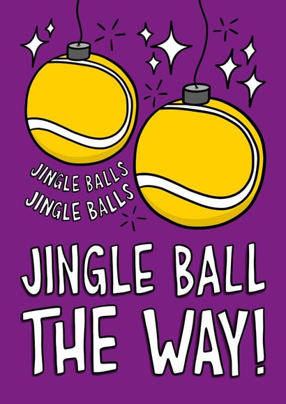 Fun Christmas Card - Tennis - Jingle Ball The Way! created by TeePee Creations
