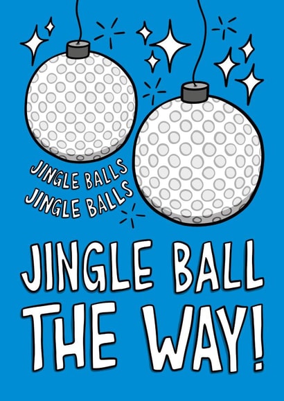 Fun Christmas Card - Golf - Jingle Ball The Way! created by TeePee Creations