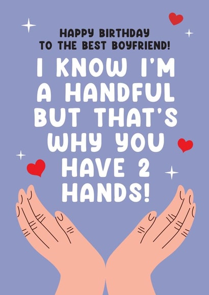 Funny Birthday Card - Best Boyfriend created by Lucy Marie Design