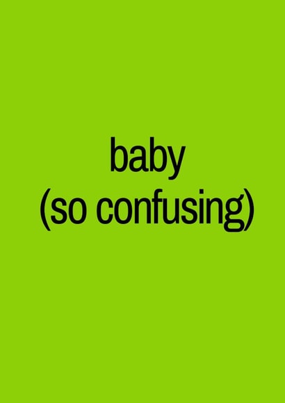 Funny New Baby Card - Charli XCX - Brat created by Amy (Hedgecards)