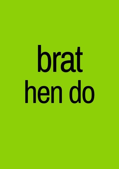 Fun Engagement Card - Brat Hen Do created by Amy (Hedgecards)