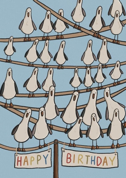 Fun Birthday Card - Seagulls created by RubyGoesBananas