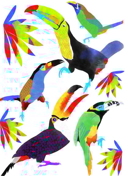 Arty Just Because Card - Toucan created by rosy