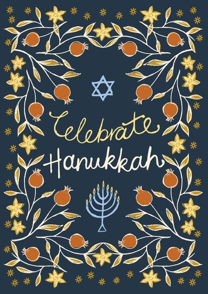 Classic Hanukkah Card - Celebrate Hanukkah created by @VickyYorkeDesigns