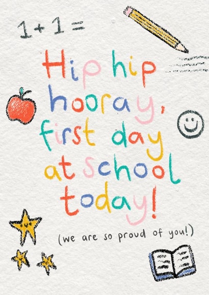 Cute Good Luck Card - First Day At School created by Sarah Harding