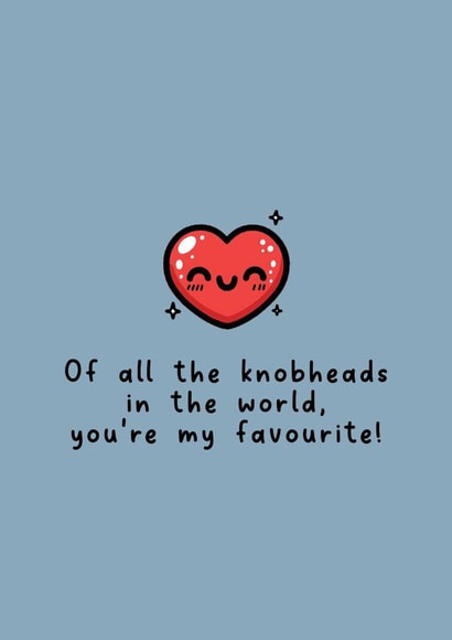 Funny Anniversary Card - Rude - Knobhead created by For Cards Sake 