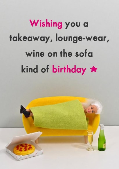 Funny Birthday Card - Wishing You A Takeaway Birthday created by Bold & Bright Cards