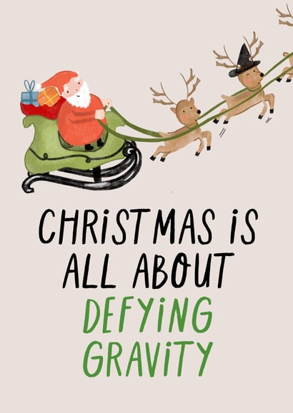 Cute Christmas Card - Defying Gravity - Wicked created by KATIE S
