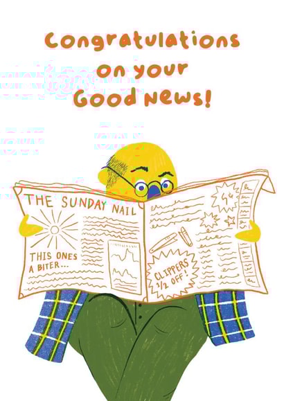 Cute Congratulations Card - Congratulations On Your Good News! created by Harry Brian Studio