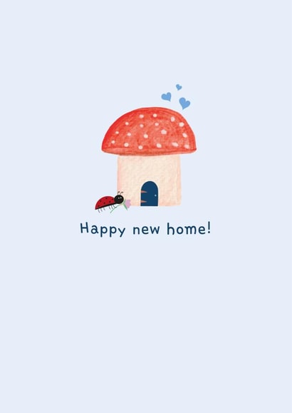Cute New Home Card - Mushroom - Happy New Home! created by Ta doodle dah