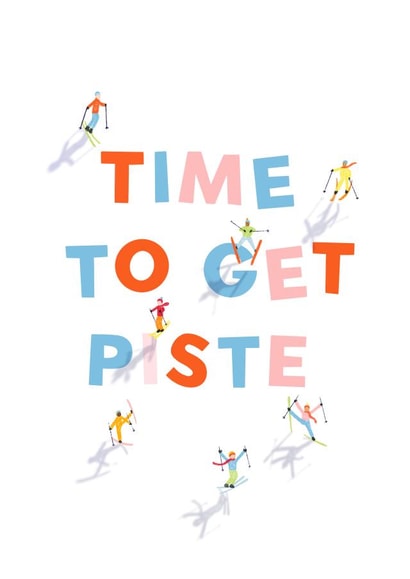 Funny Christmas Card - Skiing Pun created by Stilus 