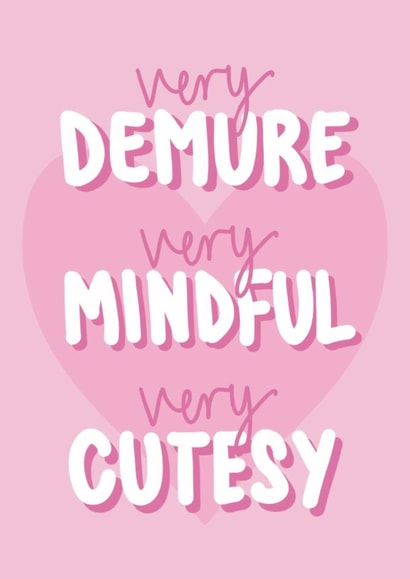 Cute Birthday Card - For Her - Very Demure - Tik Tok created by Kave Media