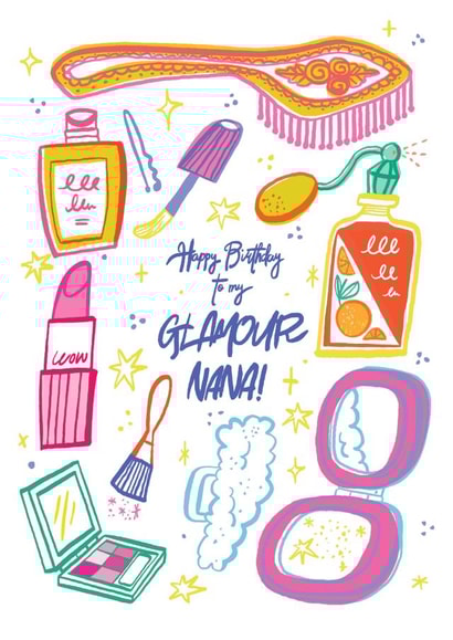 Fun Birthday Card - Grandmother - Glamour Nana! created by Gina Shord