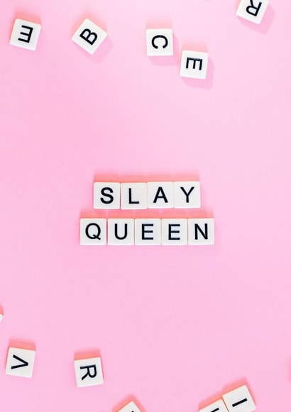 Slay Queen, Celebration card, Scrabble card, Scrabble Letters, Good Luck card created by Made by Leaha