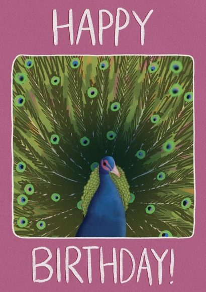 Classic Birthday Card - Peacock created by RubyGoesBananas