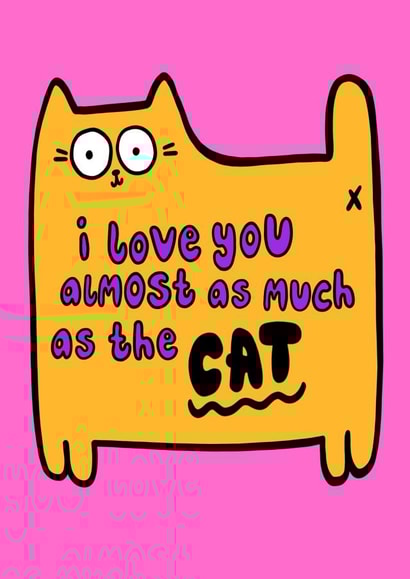 Funny Cat Card - Cheeky Pets - Cat Love created by The Paper Tail 