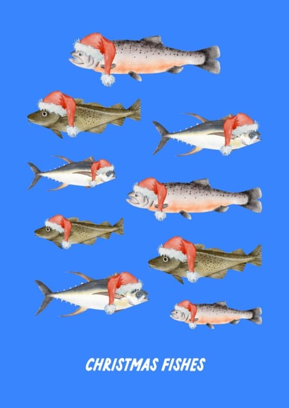 Punny Christmas Card - Christmas Fishes created by The Marmalade Cat