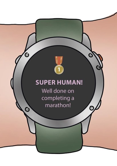 Perfect card for those that have just run a marathon! created by Gillian Panter