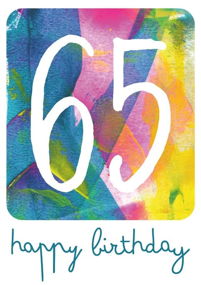 Classic 65th Birthday Card - For Her created by size3art