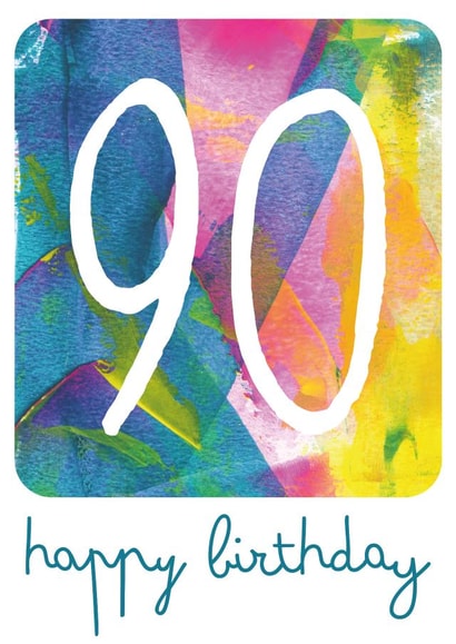 Classic 90th Birthday Card - For Her created by size3art