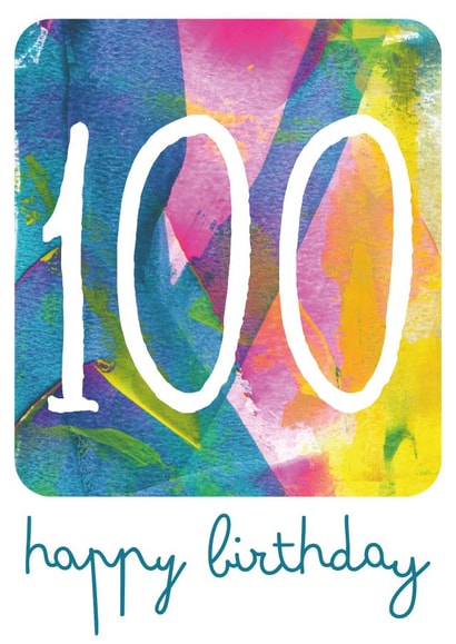 Classic 100th Birthday Card - For Her created by size3art