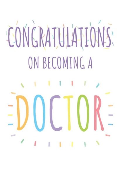 Classic Congratulations Card - Becoming A Doctor created by size3art