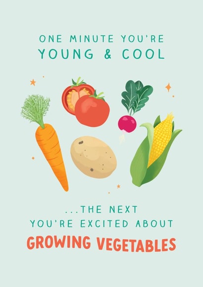 Funny Birthday Card - Allotment Lover - Growing Vegetables created by The Cake Thief