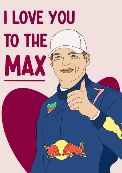 Max Verstappen Anniversary Card - Love Card For Formula One Fans created by SJR DESIGNS