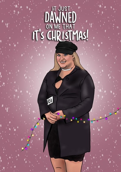 Funny Christmas Card - Dawn The Jockey - The X Factor created by I Draw Stuff