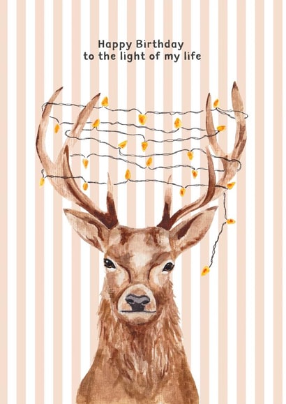 Cute Birthday Card - Deer - Light Of My Life created by lil wabbit