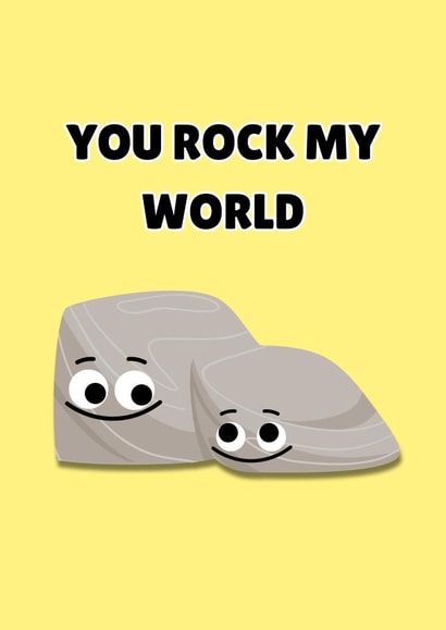 Anniversary Card For Significant Other - You Rock My World created by Paris Prints