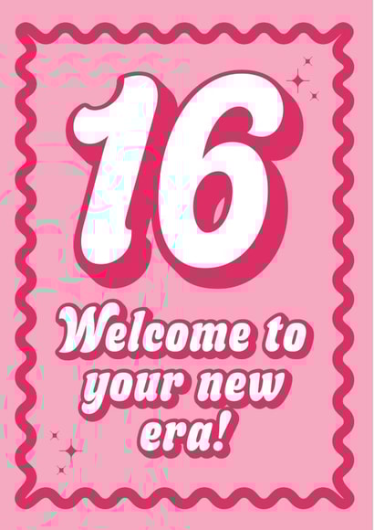 Cute Birthday Card - 16th - New Era - Sweet Sixteen created by Blush & Blossom