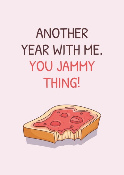 Cute Anniversary Card - Jammy Thing created by Dave Designs
