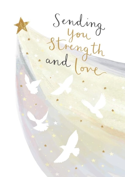 Classic Sympathy Card - Sending You Strength and Love created by Louise Tiler