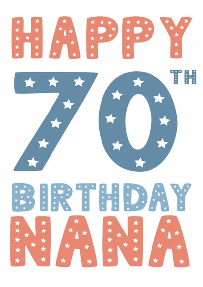 Classic Birthday Card - 70th - Nana created by Mint Maker Studio