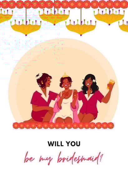 Cute Bridesmaid Proposal Card for Friends and Sisters created by Tamarind & Lime