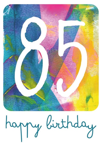 Classic Birthday Card - 85th - For Him/For Her created by size3art