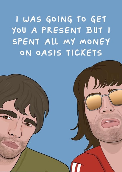 Funny Birthday Card - Oasis Reunion Comeback Birthday Card - 1990s Nostalgia created by Running with Scissors