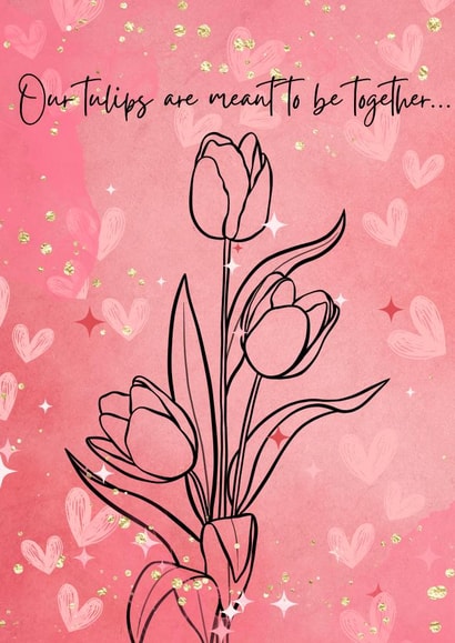 Funny and Romantic Tulip Card created by JoileFleurViolette101