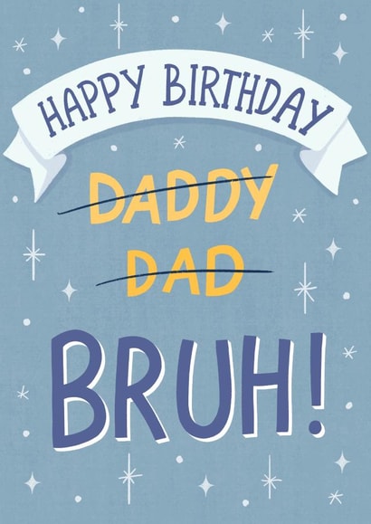 Funny Birthday Card - Name Evolution - Bruh - Meme - For Dad created by Silky Rose Design