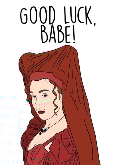 Funny Good Luck Card - Chappell Roan - Good Luck Babe created by Niamh Murphy