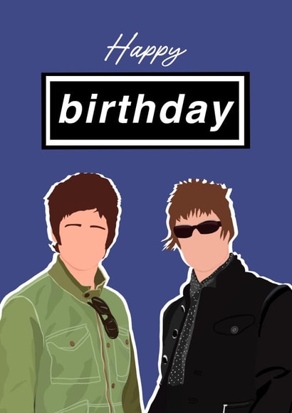 A Supersonic birthday card perfect for any Oasis super fan created by Rock & Rose Creative