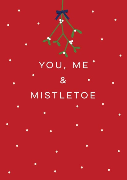 Classic Christmas Card - You, Me & Mistletoe created by Laura Darrington Design Ltd.
