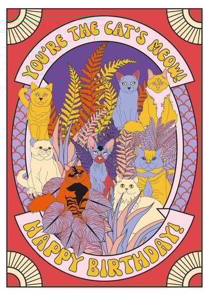 Cat's Meow Birthday Card created by OMG Kitty