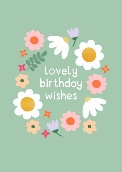 Pretty Birthday Card - Floral - Lovely Birthday Wishes created by Zoe Spry