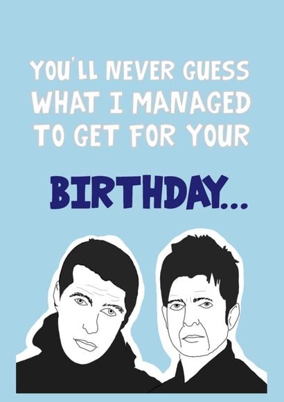 Trick or treat Oasis band birthday card created by SMILE CHEESE