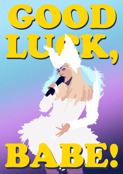 Modern Good Luck Card - Chappell Roan - Good Luck Babe! created by Nic James