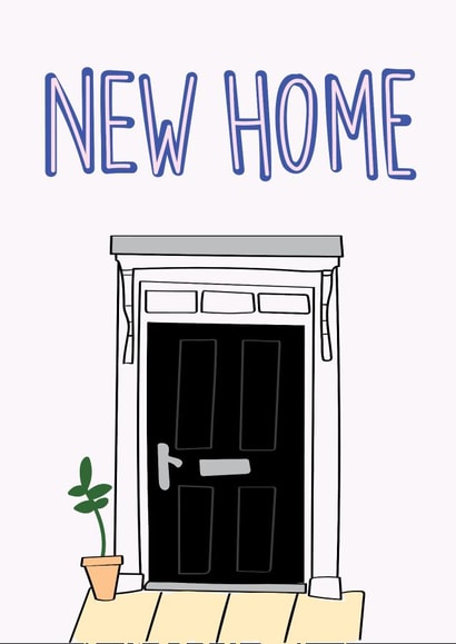 New Home Card - Moving Card - New House Card - Front Door - Plant created by Designs By Maia